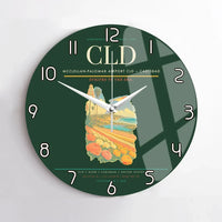 Thumbnail for McClellan-Palomar Airport (CLD) design on dark green no frame wall clock