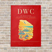 Thumbnail for Al Maktoum International Airport DWC - Canvas Framed - Red