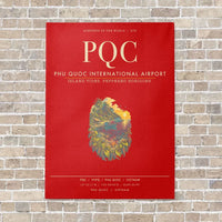 Thumbnail for Phu Quoc International Airport PQC - Canvas Framed - Red
