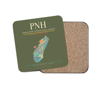 Thumbnail for Phnom Penh International Airport (PNH) design on green army 1 piece coaster