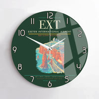 Thumbnail for Exeter International Airport (EXT) design on dark green no frame wall clock