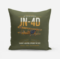 Thumbnail for Curtiss JN-4D Jenny design on green army pillow
