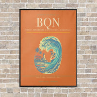Thumbnail for Rafael Hernández Airport BQN — Aguadilla vertical canvas print - framed - orange background