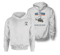 Thumbnail for Leonardo HH-139B design on white double-side hoodie, double-side print