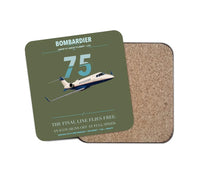 Thumbnail for Bombardier Learjet 75 Liberty design on green army 1 piece coaster