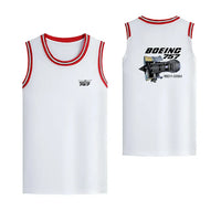 Thumbnail for Boeing 757 & Rolls Royce Engine (RB211) Designed Basketball Style Sports Tank Tops - view 14