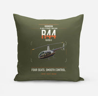 Thumbnail for Robinson R44 Raven II design on green army pillow