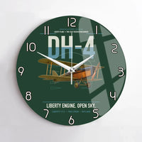 Thumbnail for Airco DH-4 Liberty Plane design on dark green no frame wall clock