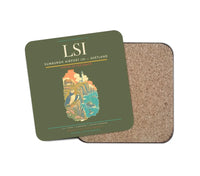 Thumbnail for Sumburgh Airport (LSI) design on green army 1 piece coaster