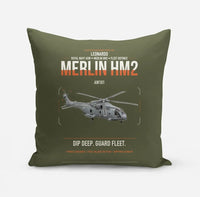 Thumbnail for Leonardo AW101 Merlin HM2 design on green army pillow