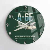 Thumbnail for A-6E Intruder design on dark green no frame wall clock