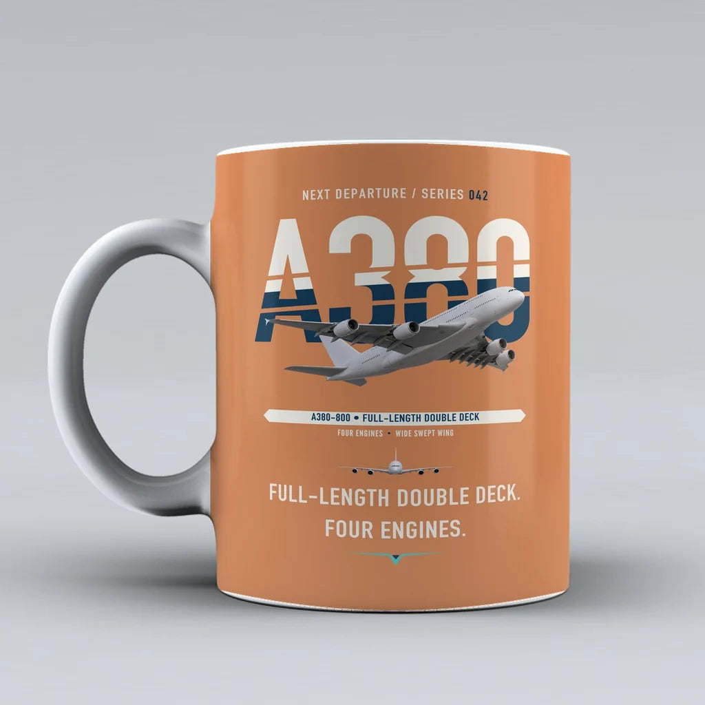 A380-800 Mug design on orange airbus
