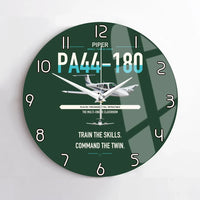 Thumbnail for Piper PA-44-180 Seminole design on dark green no frame wall clock