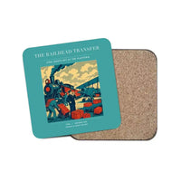 Thumbnail for The Railhead Transfer - Designed Coasters design on turquoise 1-piece