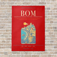 Thumbnail for Chhatrapati Shivaji Maharaj International Airport Mumbai BOM - Canvas Framed - Red