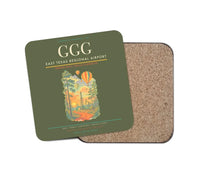 Thumbnail for East Texas Regional Airport (GGG) design on green army 1 piece coaster