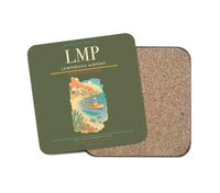 Thumbnail for Lampedusa Airport (LMP) design on green army 1 piece coaster