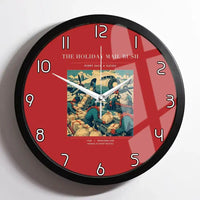 Thumbnail for VINTAGE G4255 - The Holiday Mail Rush - Designed Wall Clocks design on red framed