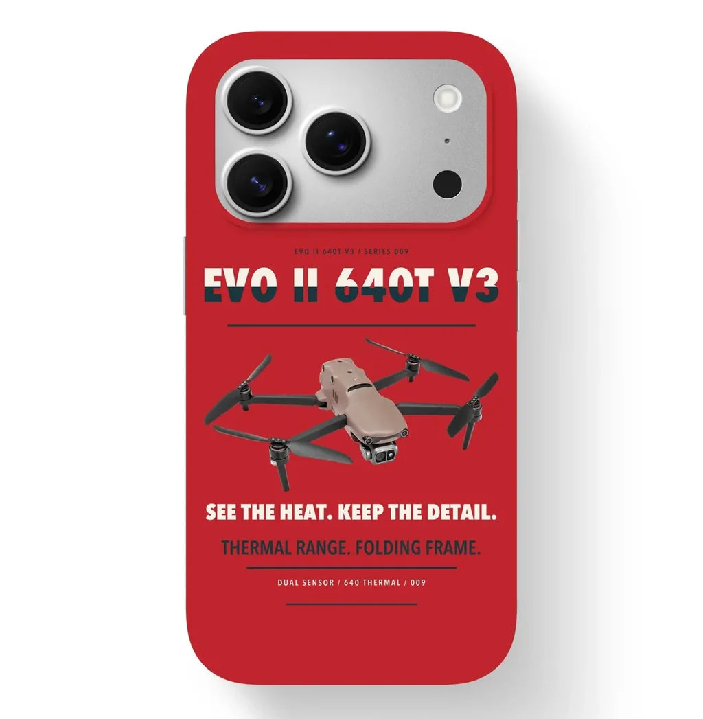 Autel EVO II Dual 640T V3 Case design on red iphone case