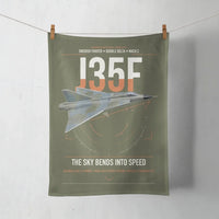 Thumbnail for Saab J 35F Draken design on green army towel