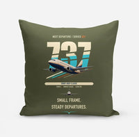 Thumbnail for Boeing 737-500 Classic design on green army pillow
