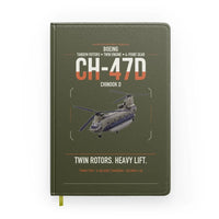 Thumbnail for Boeing CH-47D design on green army notebook