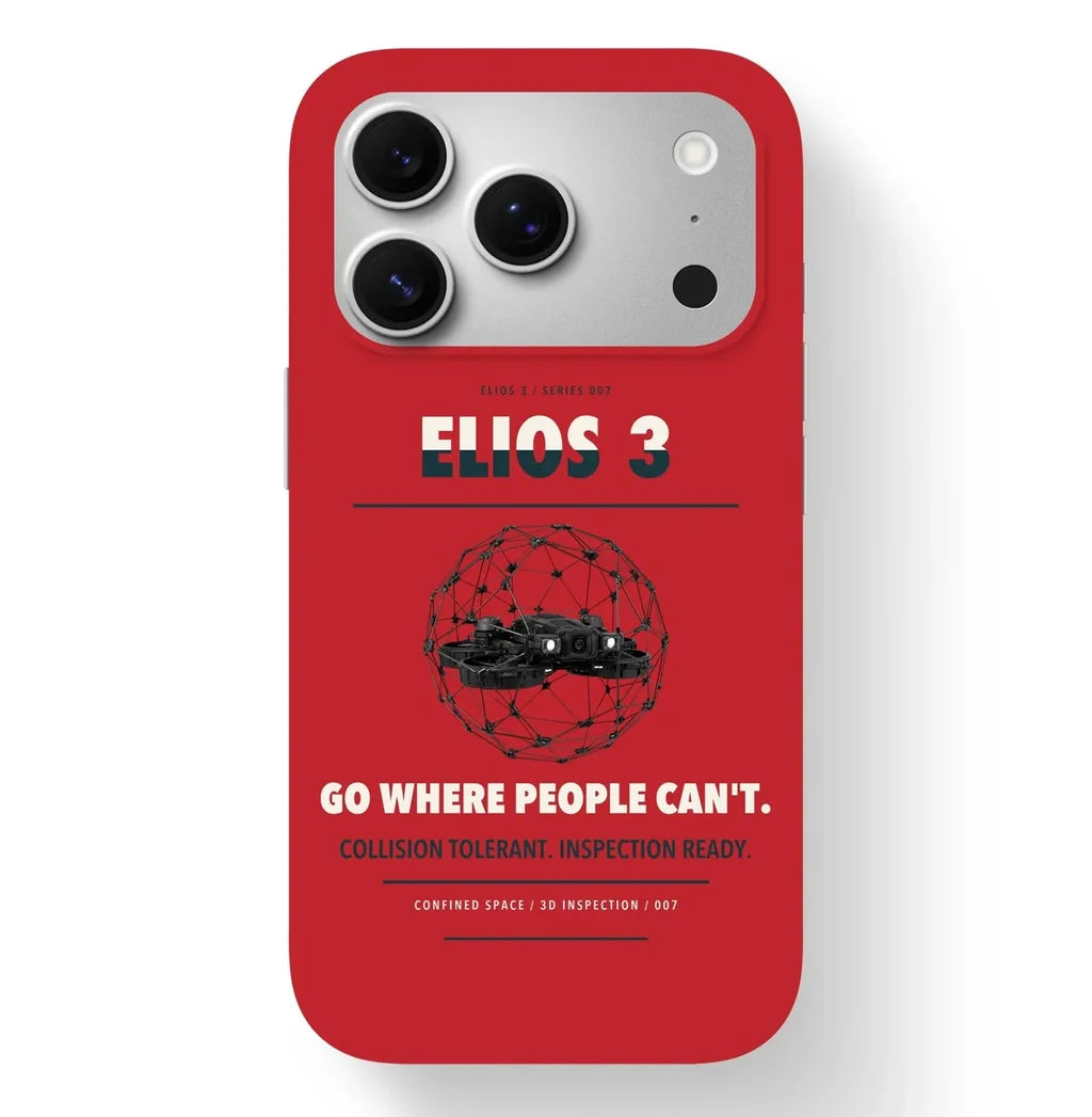 Flyability Elios 3 Case design on red iphone case