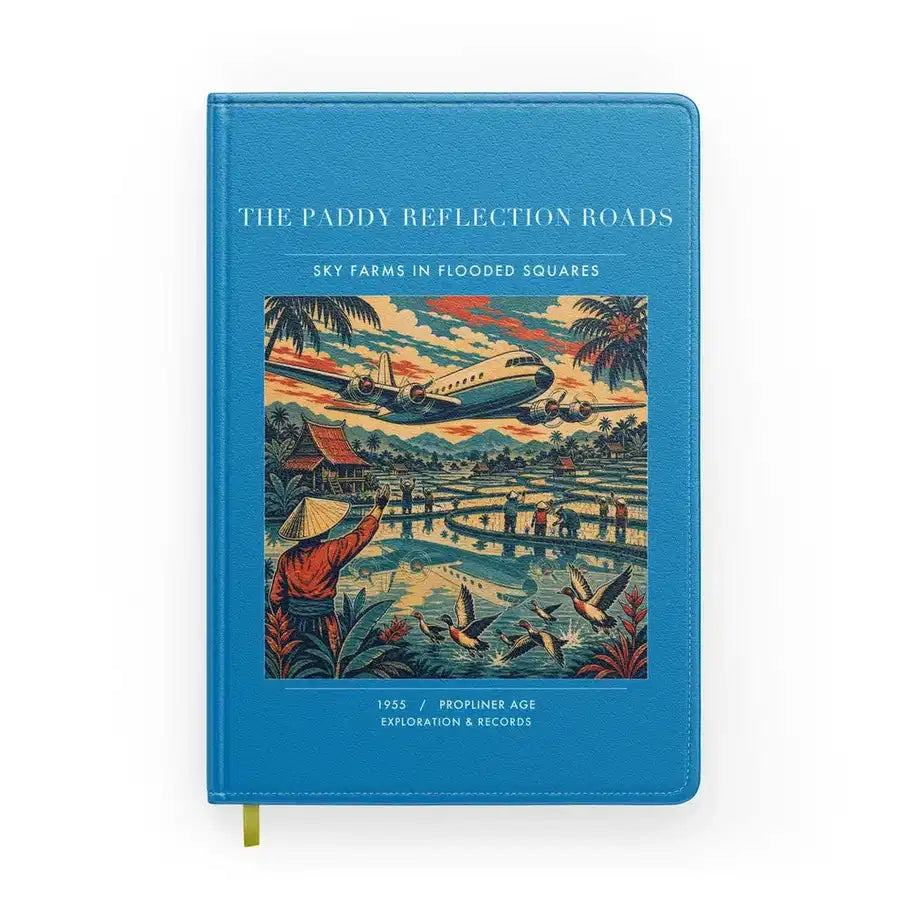 VINTAGE G4497 - The Paddy Reflection Roads - Designed Notebooks design on turquoise