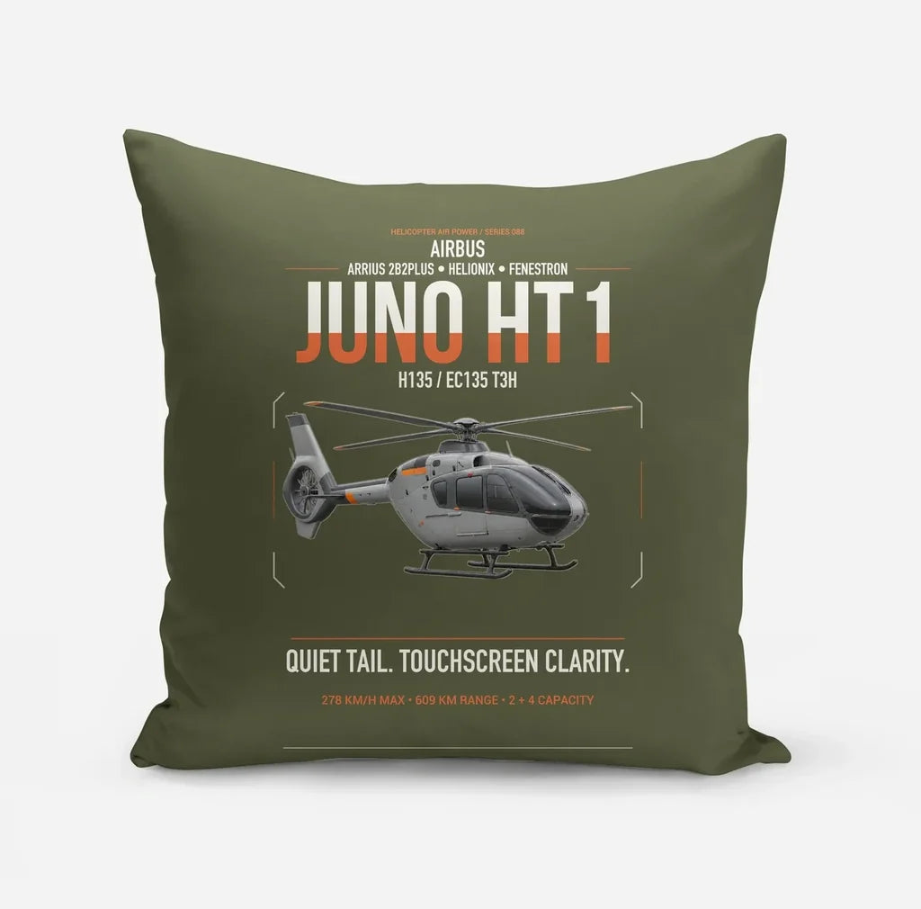 Airbus H135 Juno HT1 design on green army pillow