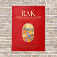 Thumbnail for Marrakech Menara Airport RAK - Canvas Framed - Red