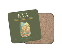Thumbnail for Kavala International Airport Megas Alexandros (KVA) design on green army 1 piece coaster