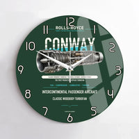 Thumbnail for CONWAY design on dark green no frame wall clock