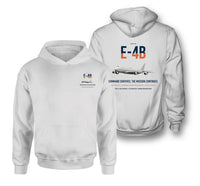 Thumbnail for E-4B Nightwatch design on white double-side hoodie, double-side print