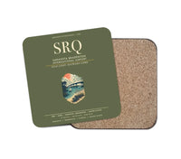 Thumbnail for Sarasota Bradenton International Airport (SRQ) design on green army 1 piece coaster