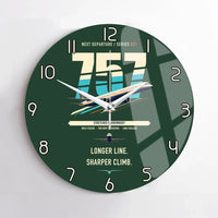 Thumbnail for Boeing 757-300 design on dark green no frame wall clock