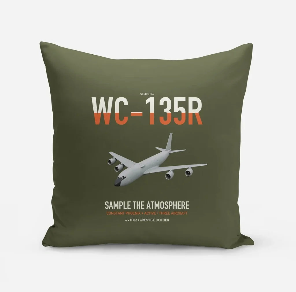 WC-135R Constant Phoenix design on green army pillow