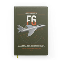 Thumbnail for Hawker Hunter F6 design on green army notebook
