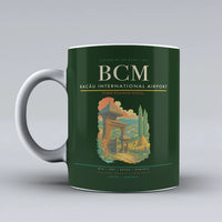Thumbnail for Bacău International Airport (BCM) airport code design on dark green ceramic mug