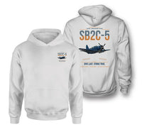 Thumbnail for SB2C-5 Helldiver design on white double-side hoodie, double-side print