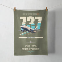 Thumbnail for Boeing 737-500 Classic design on green army towel