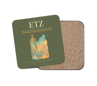 Thumbnail for Metz–Nancy–Lorraine Airport (ETZ) design on green army 1 piece coaster