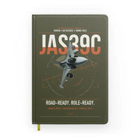 Thumbnail for Saab JAS 39C Gripen design on green army notebook