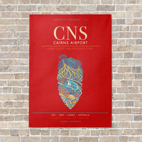 Thumbnail for Cairns Airport CNS - Canvas Framed - Red