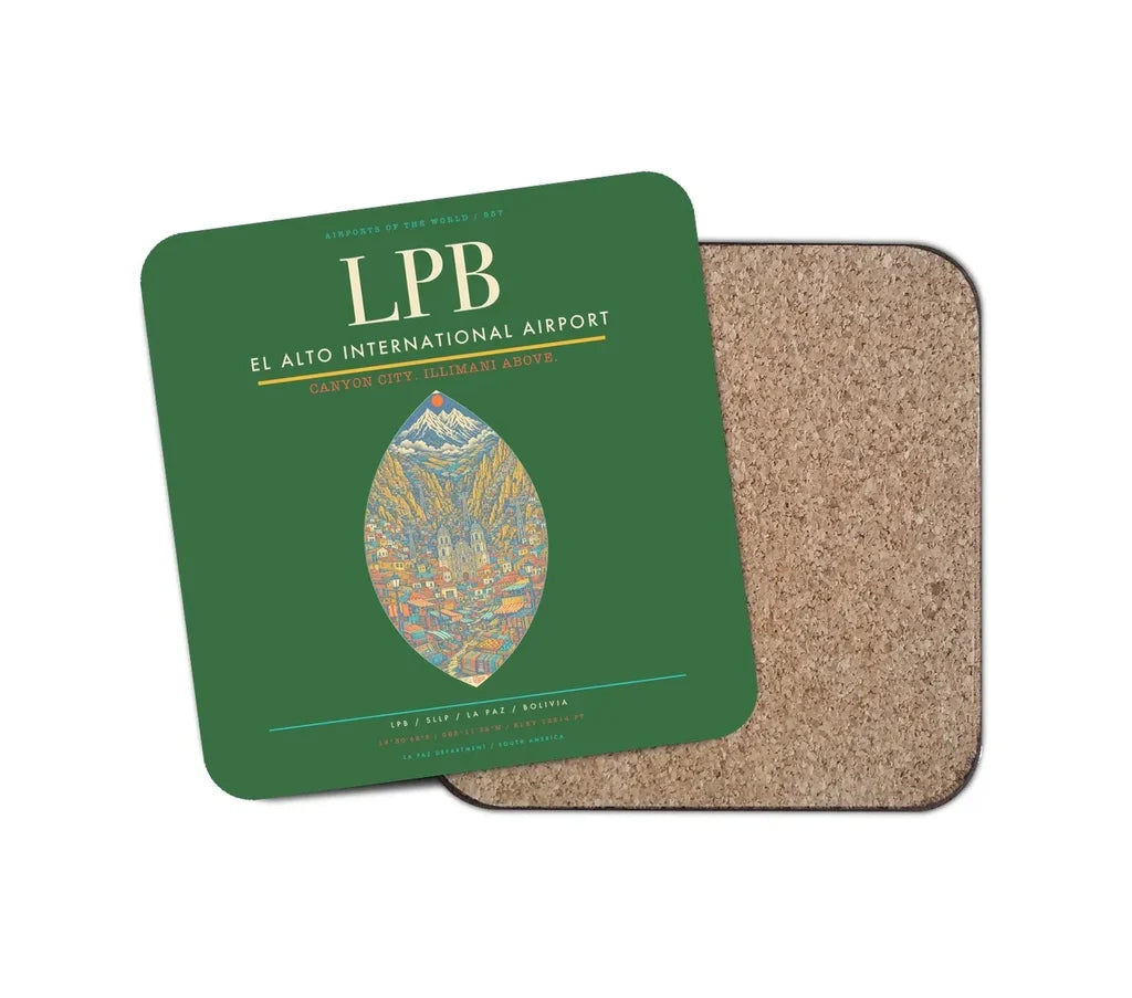 El Alto International Airport LPB Coaster 1-Piece - Green
