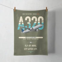 Thumbnail for Airbus A320 design on green army towel