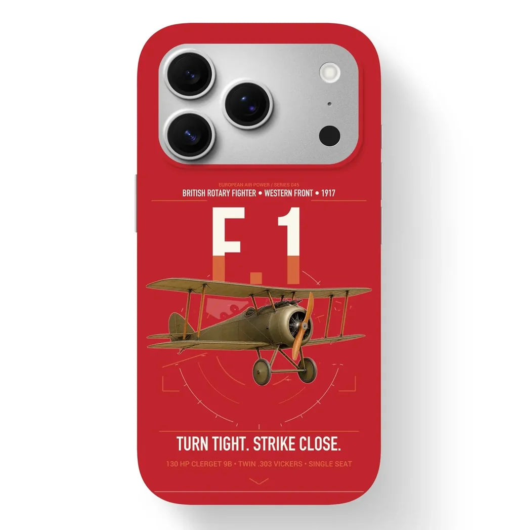 Sopwith Camel F.1 design on red magsafe iphone case, for iPhone 17 Pro