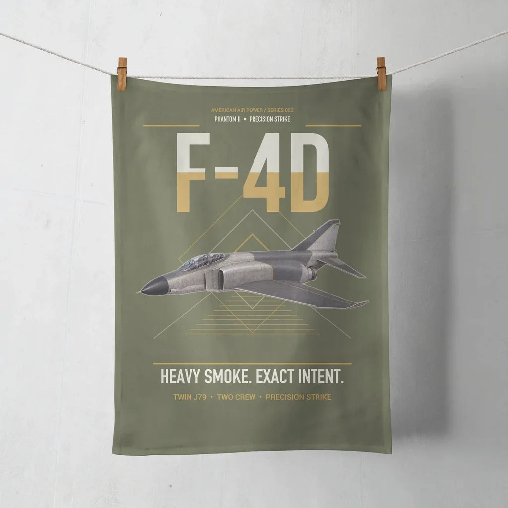F-4D Phantom II design on green army towel