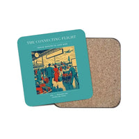 Thumbnail for The Connecting Flight - Designed Coasters design on turquoise 1-piece