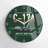 Thumbnail for C-17A Globemaster III design on dark green no frame wall clock
