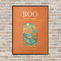Thumbnail for Bodø Airport BOO - Canvas Framed - Orange